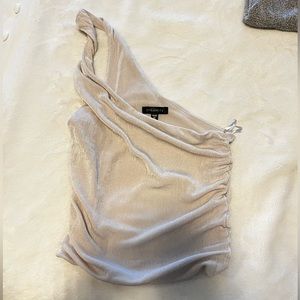 Dynamite one shoulder shimmery top